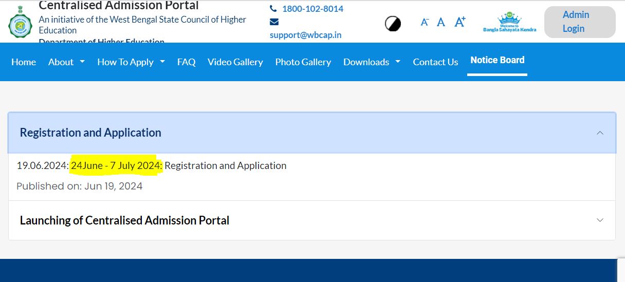 Wbcap.in WBCAP 2024, West Bengal College Admission 2nd Merit List Out ...