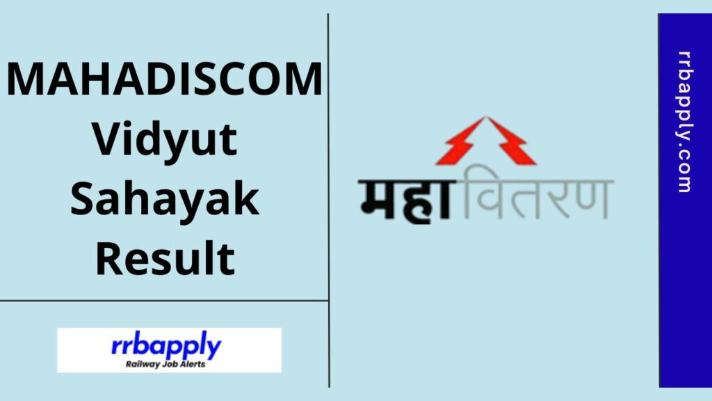 MAHADISCOM Vidyut Sahayak Result 2024" Check MSEDCL Vidyut Sahayak Recruitment Results 2024 through the Direct Link shared here