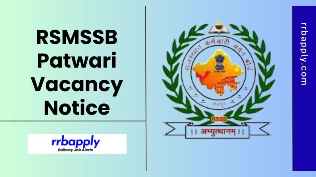 RSSB Patwari Recruitment 2025 - Check Rajasthan Patwari Notification & Application Link @ smssb.rajasthan.gov.in shared here for all.