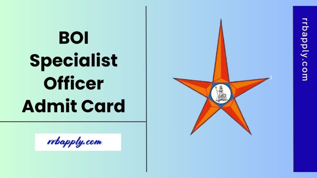 Bank of India SO Admit Card 2025 Download Link is shared here for the Specialist Officer Online Examination on this page for the aspirants.
