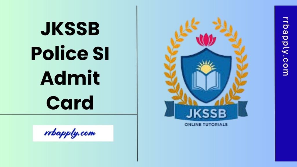 JK Police SI Admit Card 2025: Download JKSSB Police Sub Inspector Hall Ticket @ jkssb.nic.in through the direct link shared on this page.