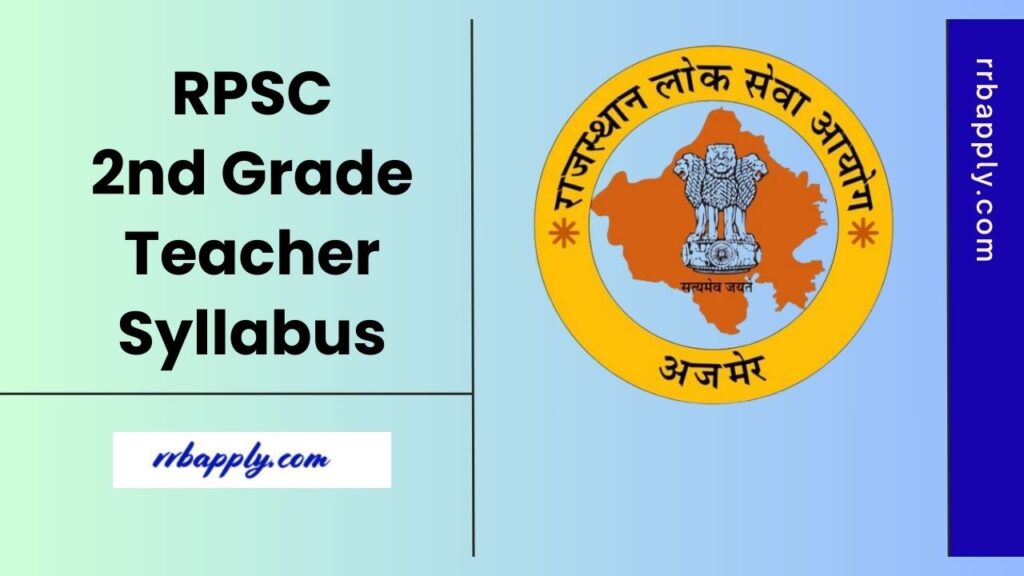 RPSC 2nd Grade Teacher Syllabus 2025 - Check Rajasthan PSC 2nd Grade Teacher Subject Wise Syllabus & Exam Pattern shared on this page