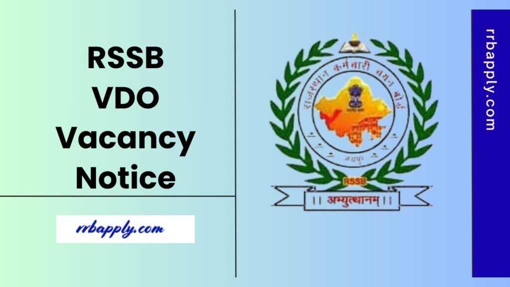 RSSB VDO Recruitment 2025 - Check Rajasthan 850 Gram Vikas Adhikari Vacancy Notification Details, Eligibility & Application Link shared here