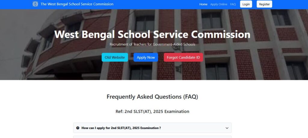 WBSSC SLST Apply Online Official Website
