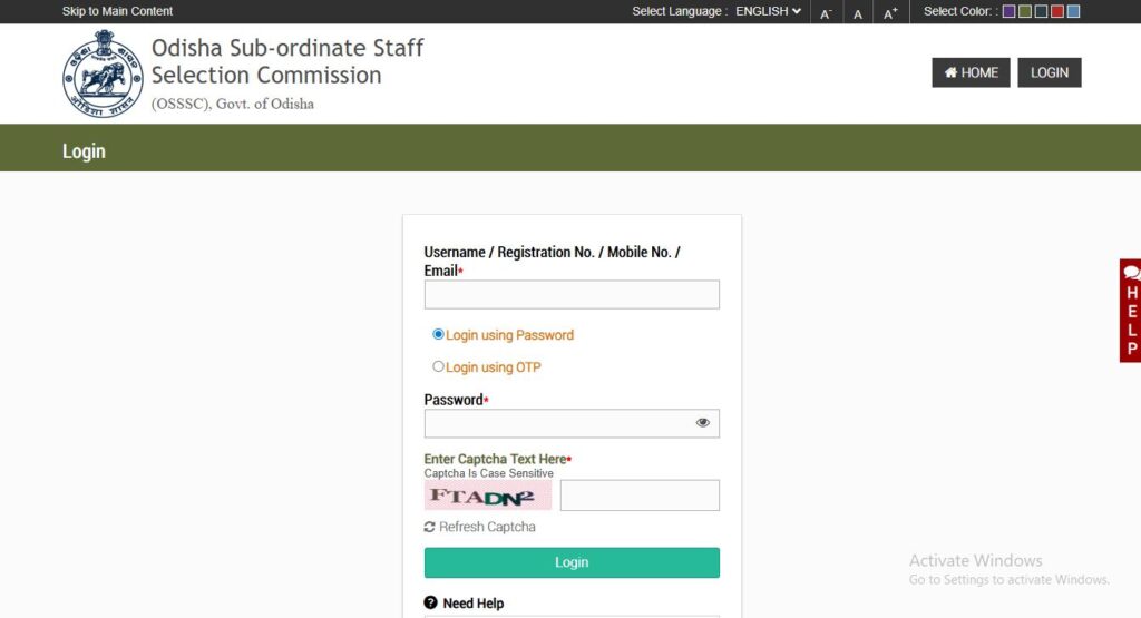 OSSSC Sevak Sevika Admit Card Download Link