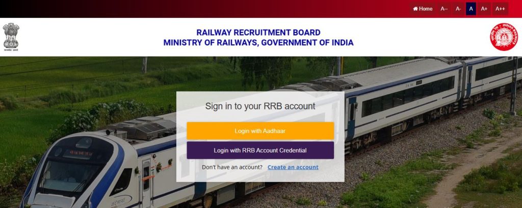 RRB JE Application Form Link
