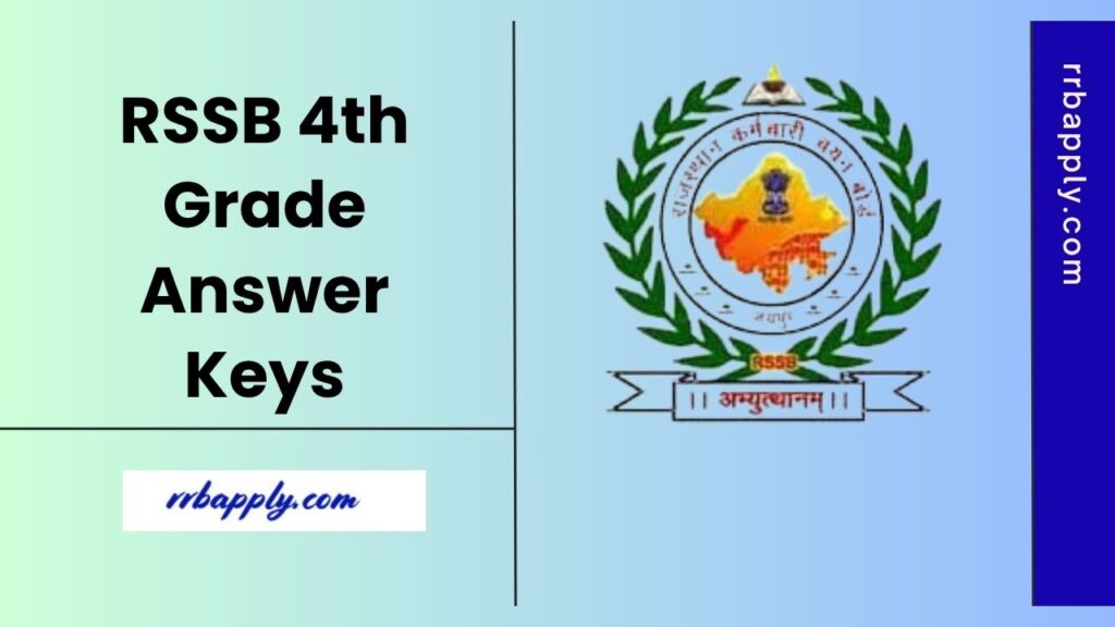 RSSB 4th Grade Answer Key 2025 (Link @ rssb.rajasthan.gov.in), Check Class 4 Questions & Solutions through the link shared on this page
