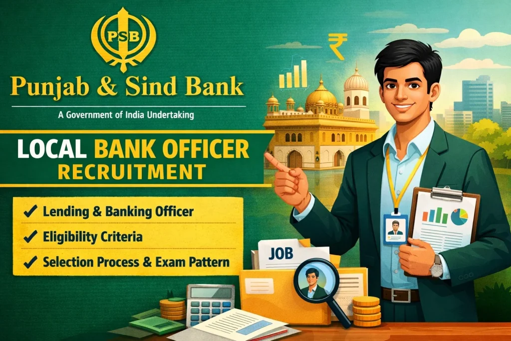 Punjab and Sind Bank LBO Recruitment 2026 - Check Punjab & Sind Bank Local Bank Officers in JMGS I Vacancy Details & Apply Online Link Here