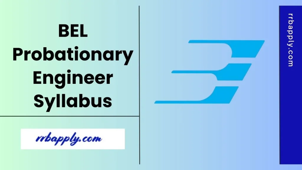 BEL Probationary Engineer Syllabus