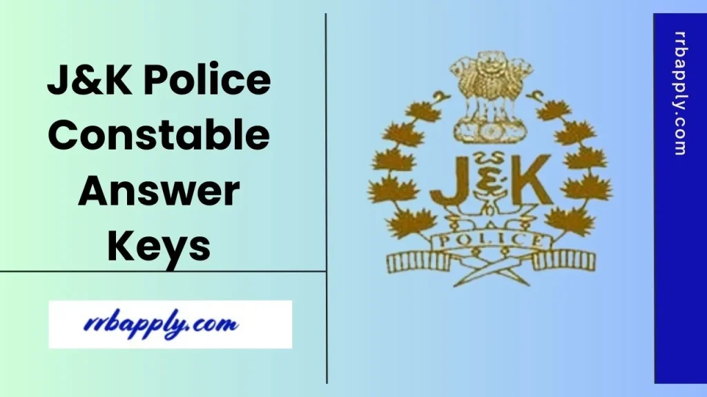 JK Police Constable Answer key 2026 can be downloaded by the participants from the direct link provided below.