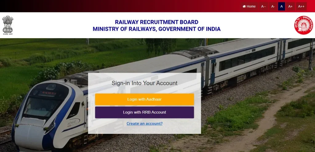 RRB ALP Apply Online Account Login